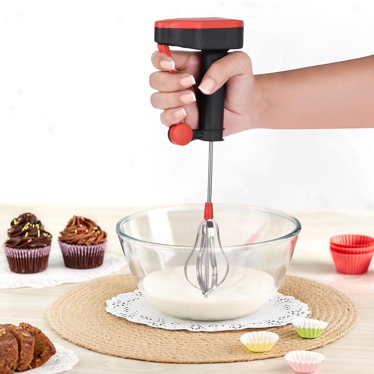 Semi-Automatic Hand Milk Mixer