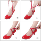 Woman High Heels Anti-Slip Leather Straps