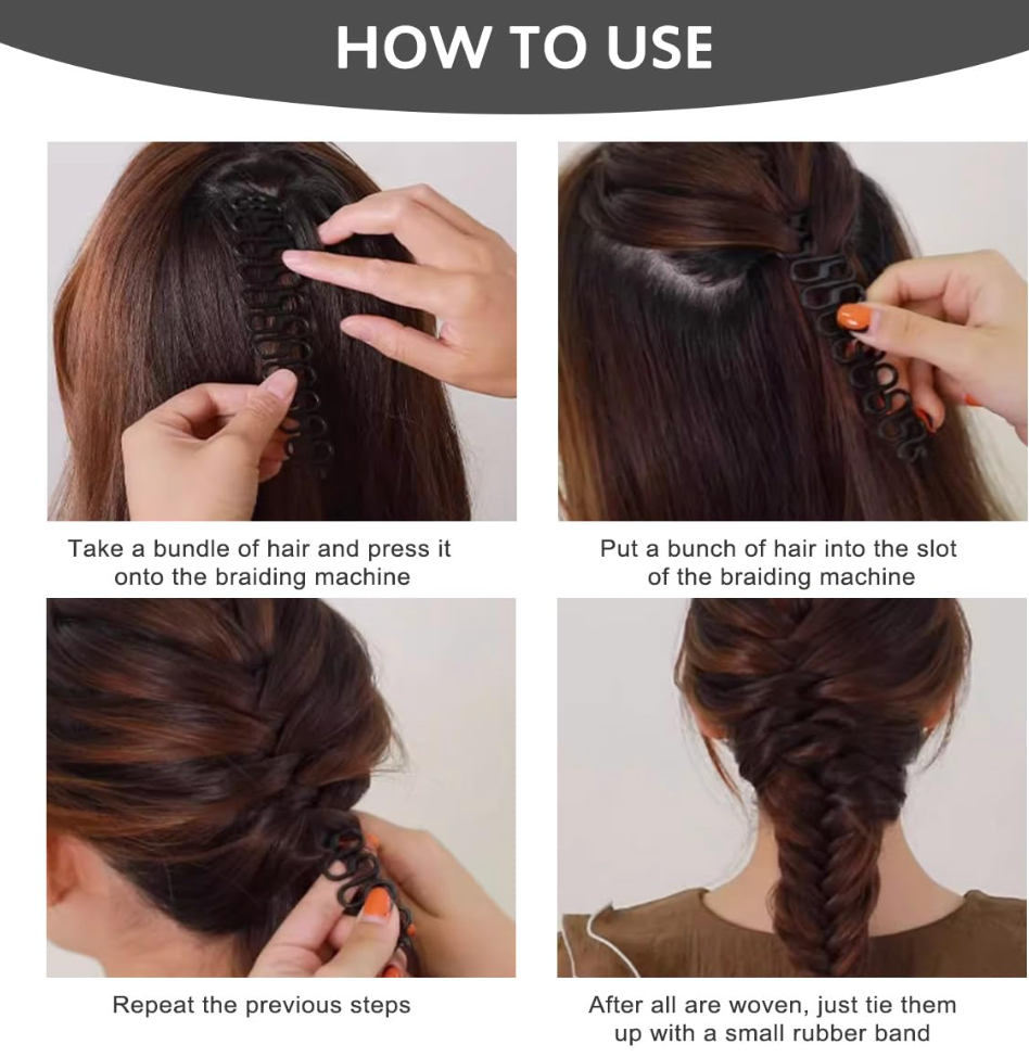 Hair Style Tool For Braids (Pack of 4)