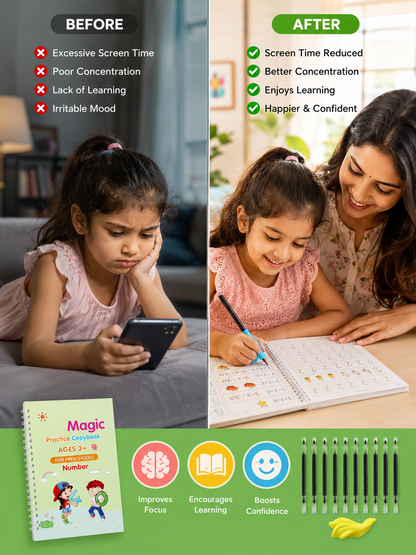 Magic Practice Copybook (4 Book + 10 Refill) (A-127)