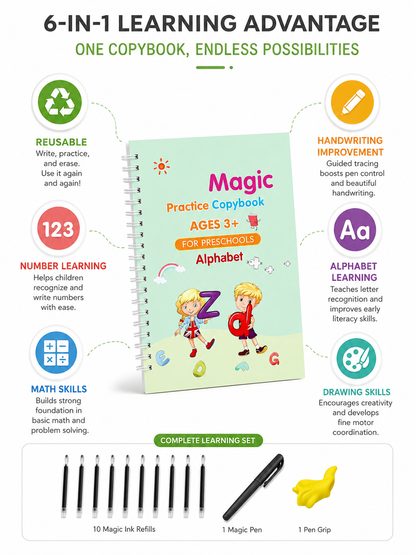 Magic Practice Copybook (4 Book + 10 Refill) (A-127)
