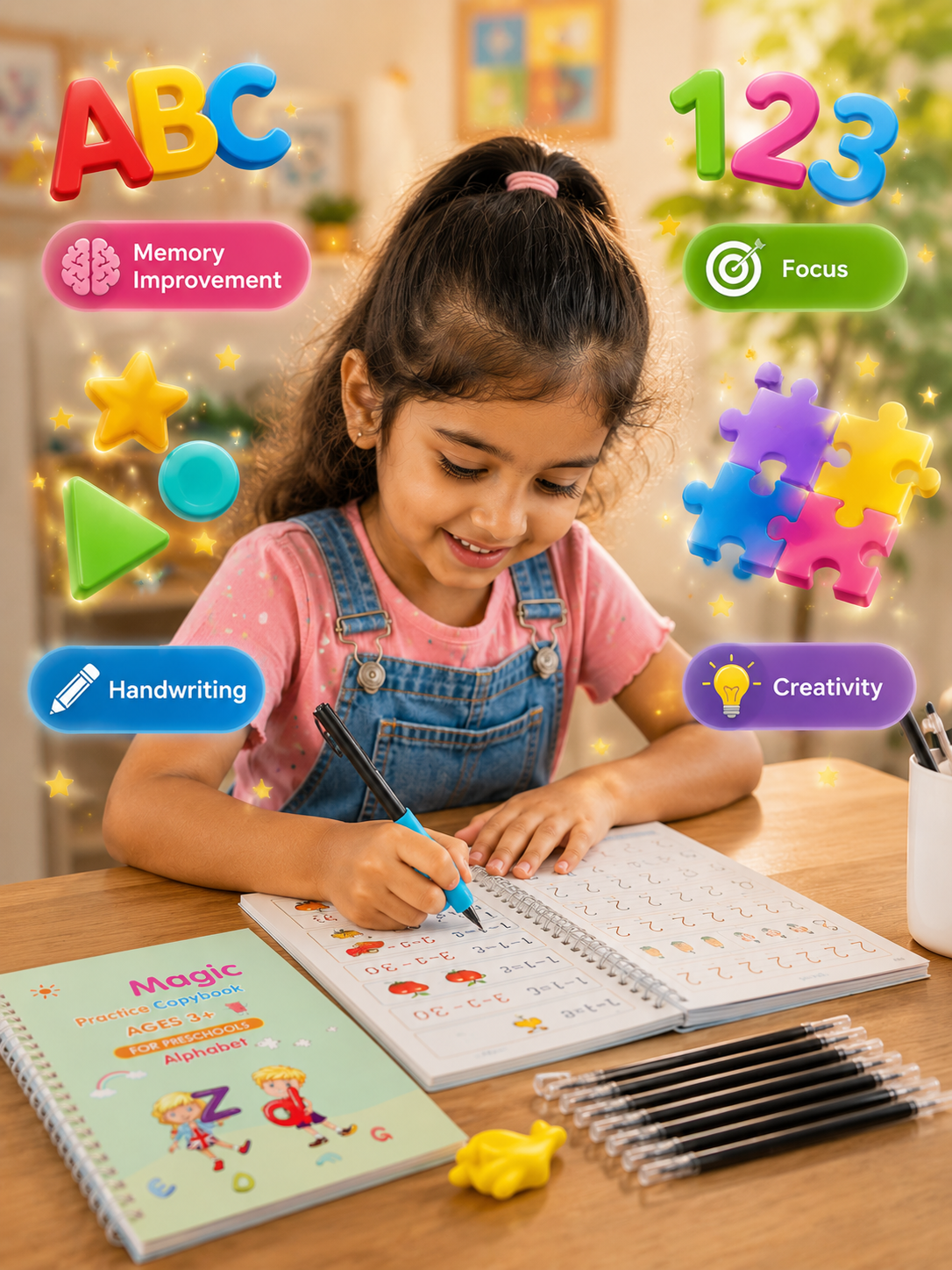 Magic Practice Copybook (4 Book + 10 Refill) (A-127)