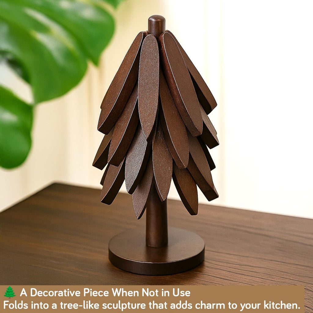 Tree Shaped Wooden Coaster